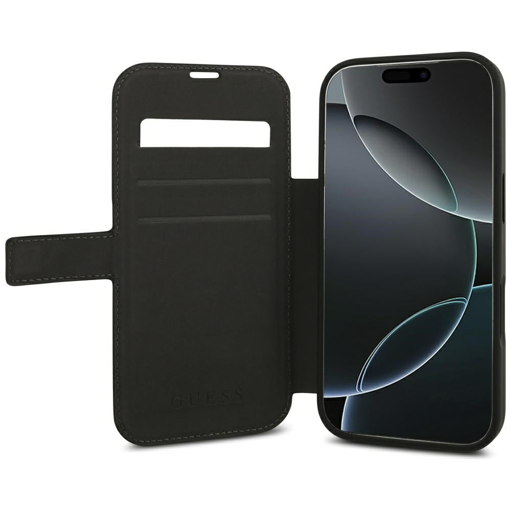 Pouzdro pro Apple iPhone 18 Pro / 17 Pro, Guess, 4G Metal Logo, Černé