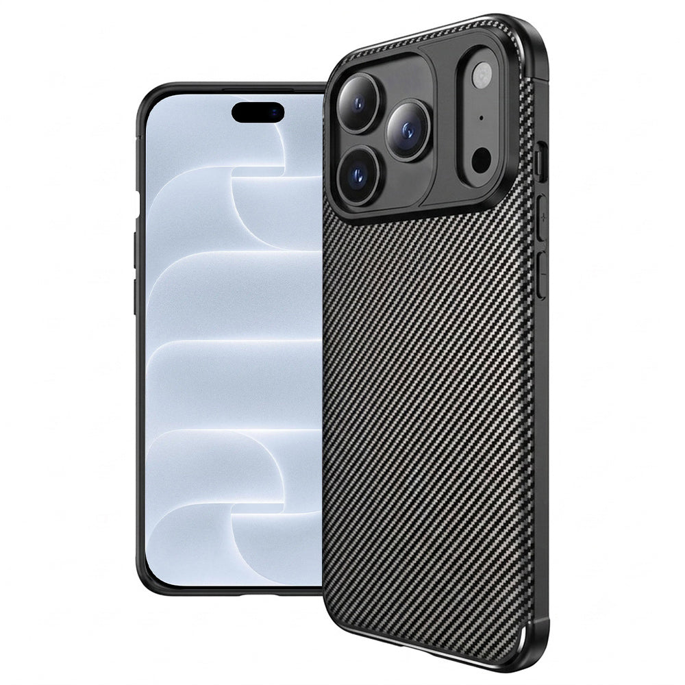 Pouzdro pro Apple iPhone 18 Pro / 17 Pro, Techsuit, CarbonFiber, černé