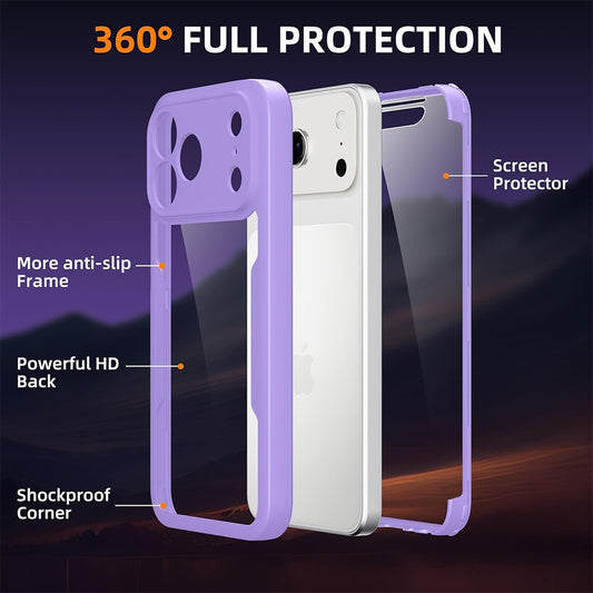 Pouzdro pro Apple iPhone 18 Pro / 17 Pro, Techsuit, ColorVerse 360, Fialové
