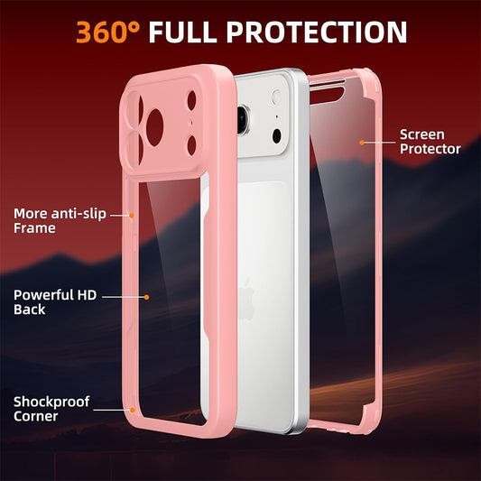 Pouzdro pro Apple iPhone 18 Pro / 17 Pro, Techsuit, ColorVerse 360, Růžové