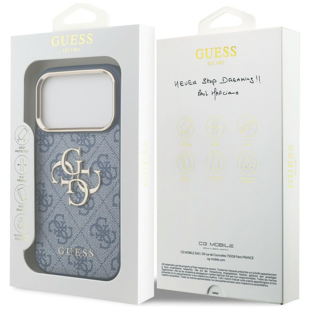 Pouzdro pro Apple iPhone 18 Pro Max / 17 Pro Max, Guess, 4G Big Classic Logo, Modré