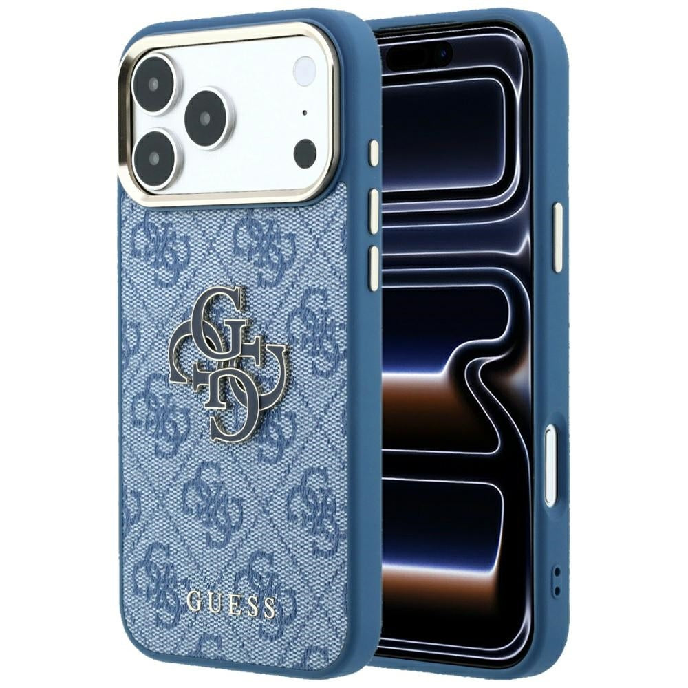Pouzdro pro Apple iPhone 18 Pro Max / 17 Pro Max, Guess, 4G Big Resin Logo, Modrá