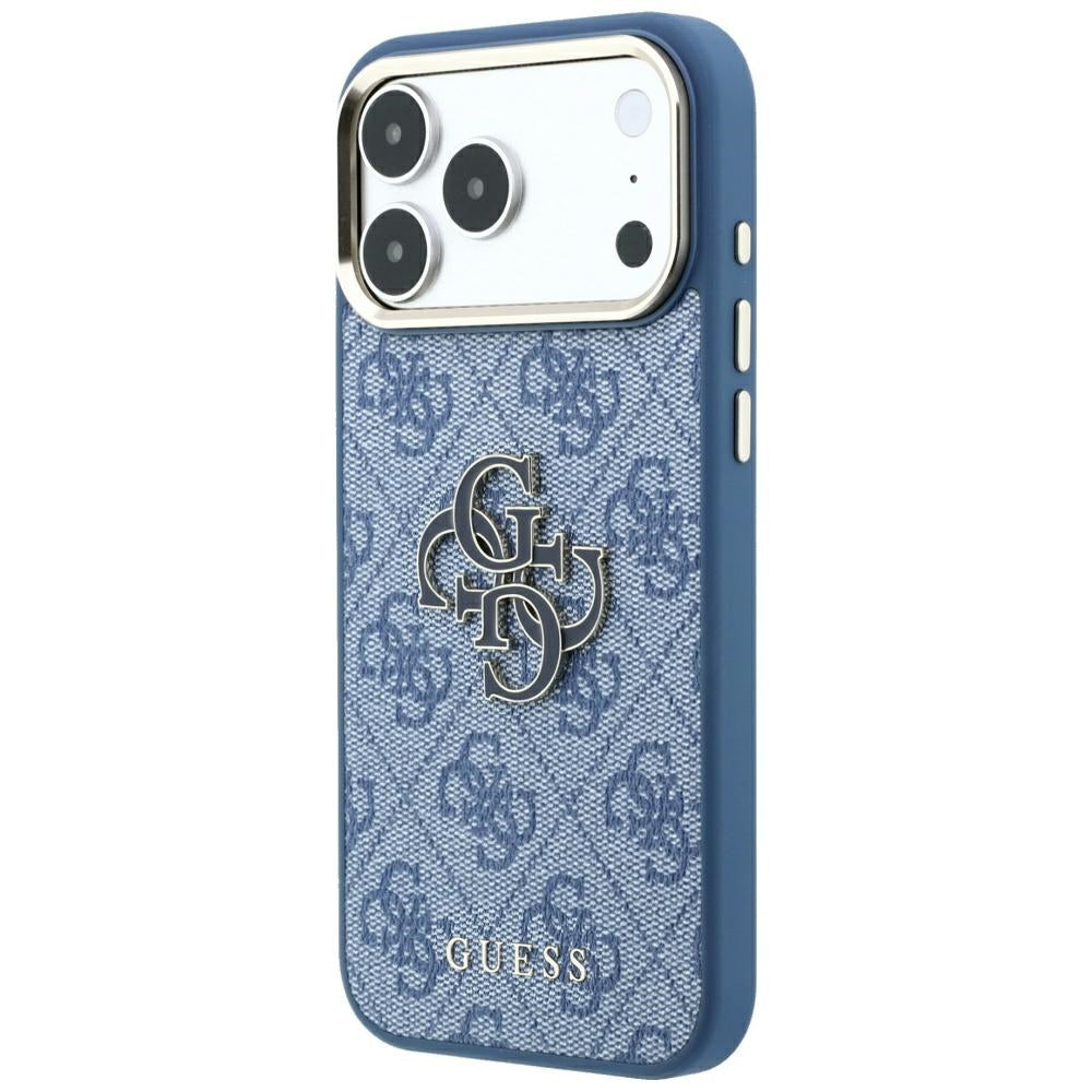 Pouzdro pro Apple iPhone 18 Pro Max / 17 Pro Max, Guess, 4G Big Resin Logo, Modrá