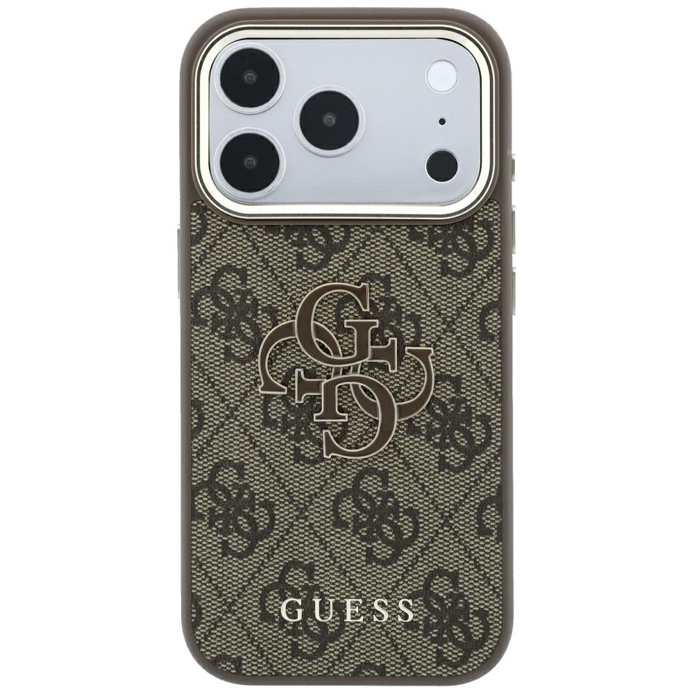 Pouzdro pro Apple iPhone 18 Pro Max / 17 Pro Max, Guess, 4G Big Resin Logo, Hnědá