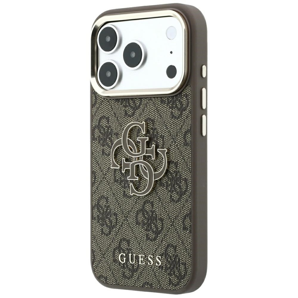 Pouzdro pro Apple iPhone 18 Pro Max / 17 Pro Max, Guess, 4G Big Resin Logo, Hnědá