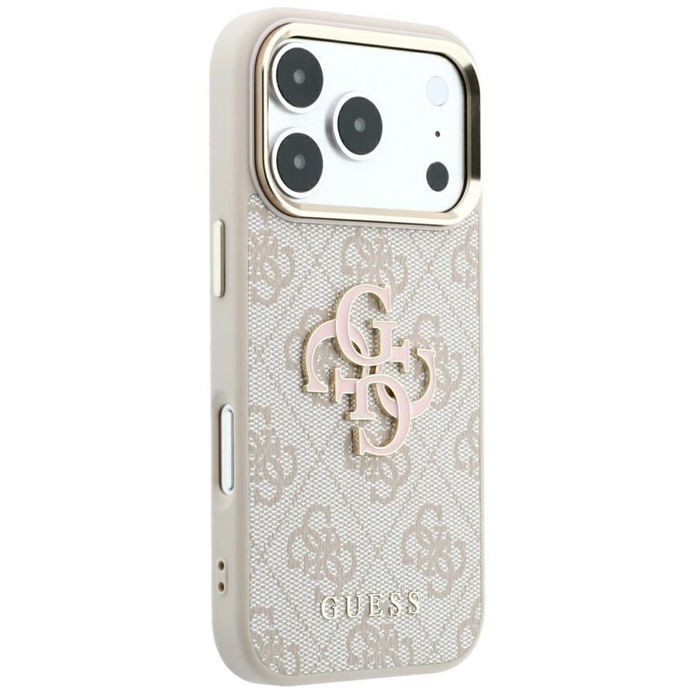 Pouzdro pro Apple iPhone 18 Pro Max / 17 Pro Max, Guess, 4G Big Resin Logo, Růžové