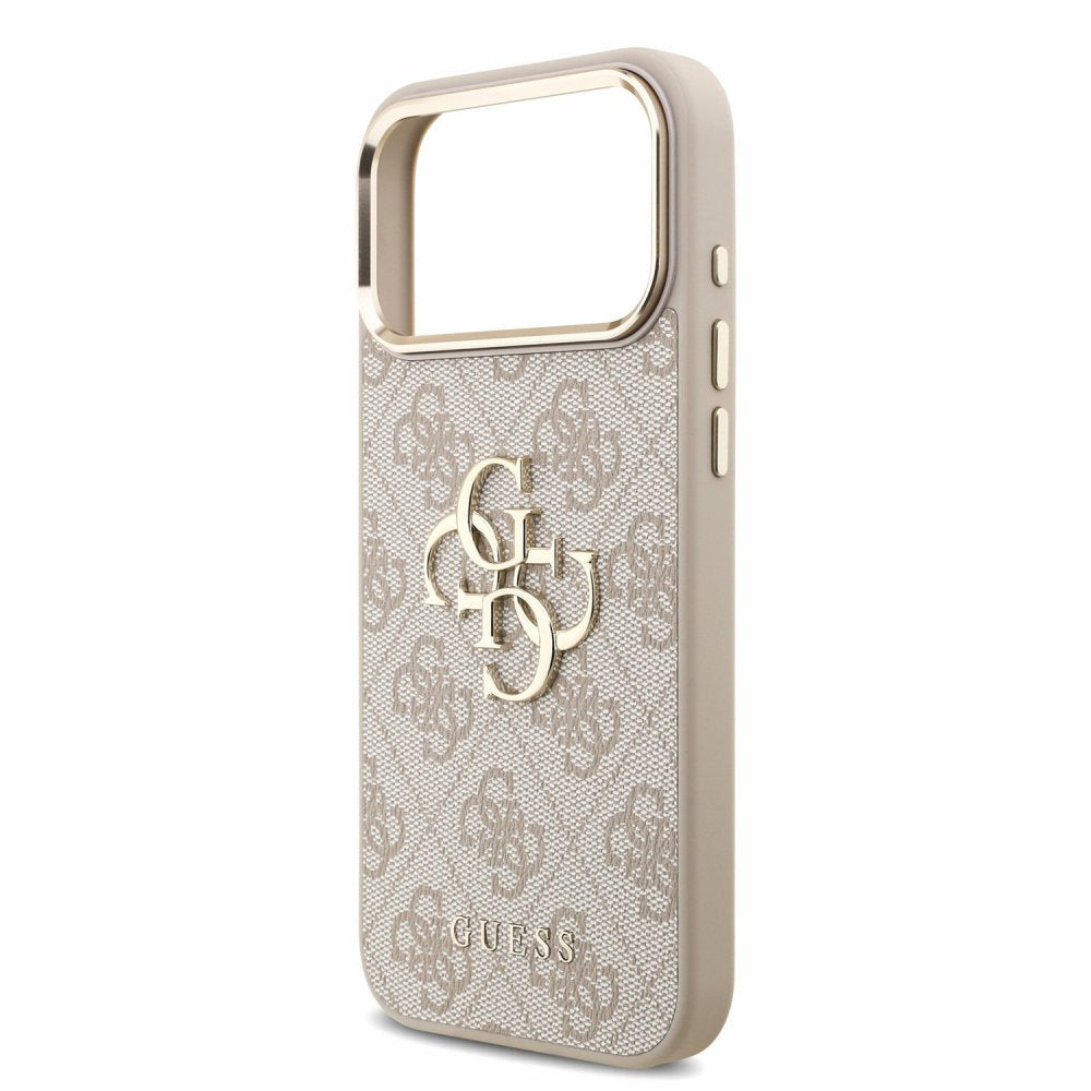 Pouzdro pro Apple iPhone 18 Pro Max / 17 Pro Max, Guess, 4G Classic Logo s páskem, Růžově zlaté