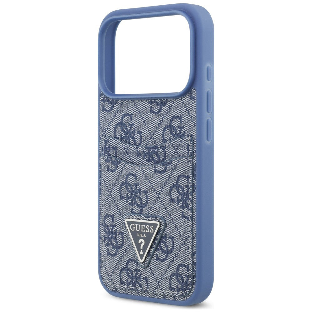 Pouzdro pro Apple iPhone 18 Pro Max / 17 Pro Max, Guess, 4G Double Card Triangle, modré