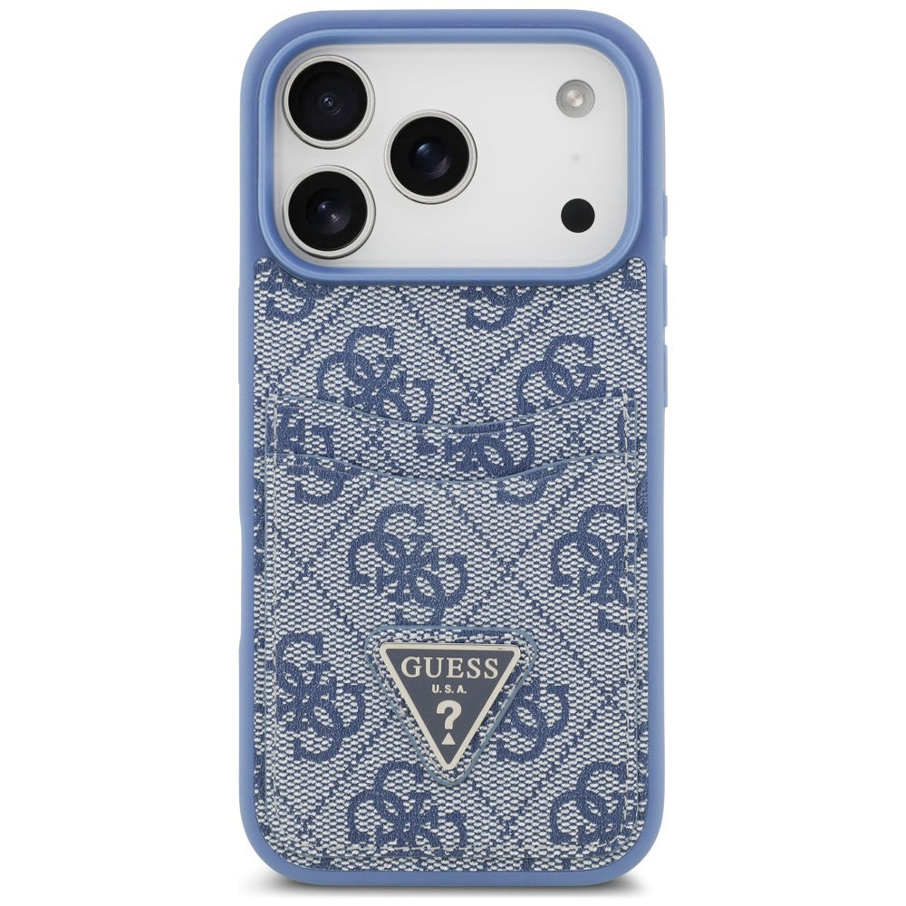 Pouzdro pro Apple iPhone 18 Pro Max / 17 Pro Max, Guess, 4G Double Card Triangle, modré