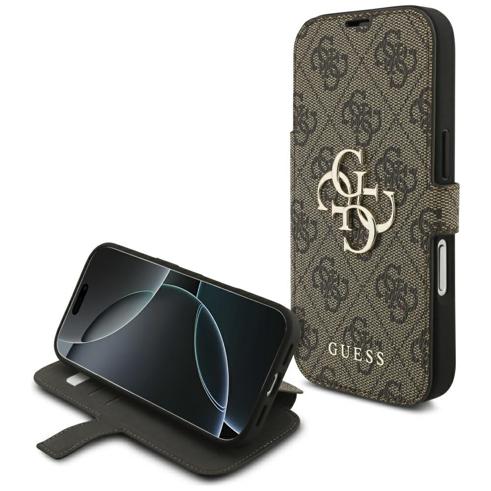 Pouzdro pro Apple iPhone 18 Pro Max / 17 Pro Max, Guess, 4G kovové logo, hnědé