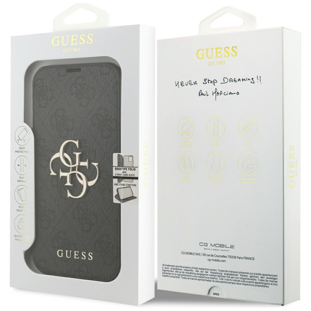 Pouzdro pro Apple iPhone 18 Pro Max / 17 Pro Max, Guess, 4G Metal Logo, Černé