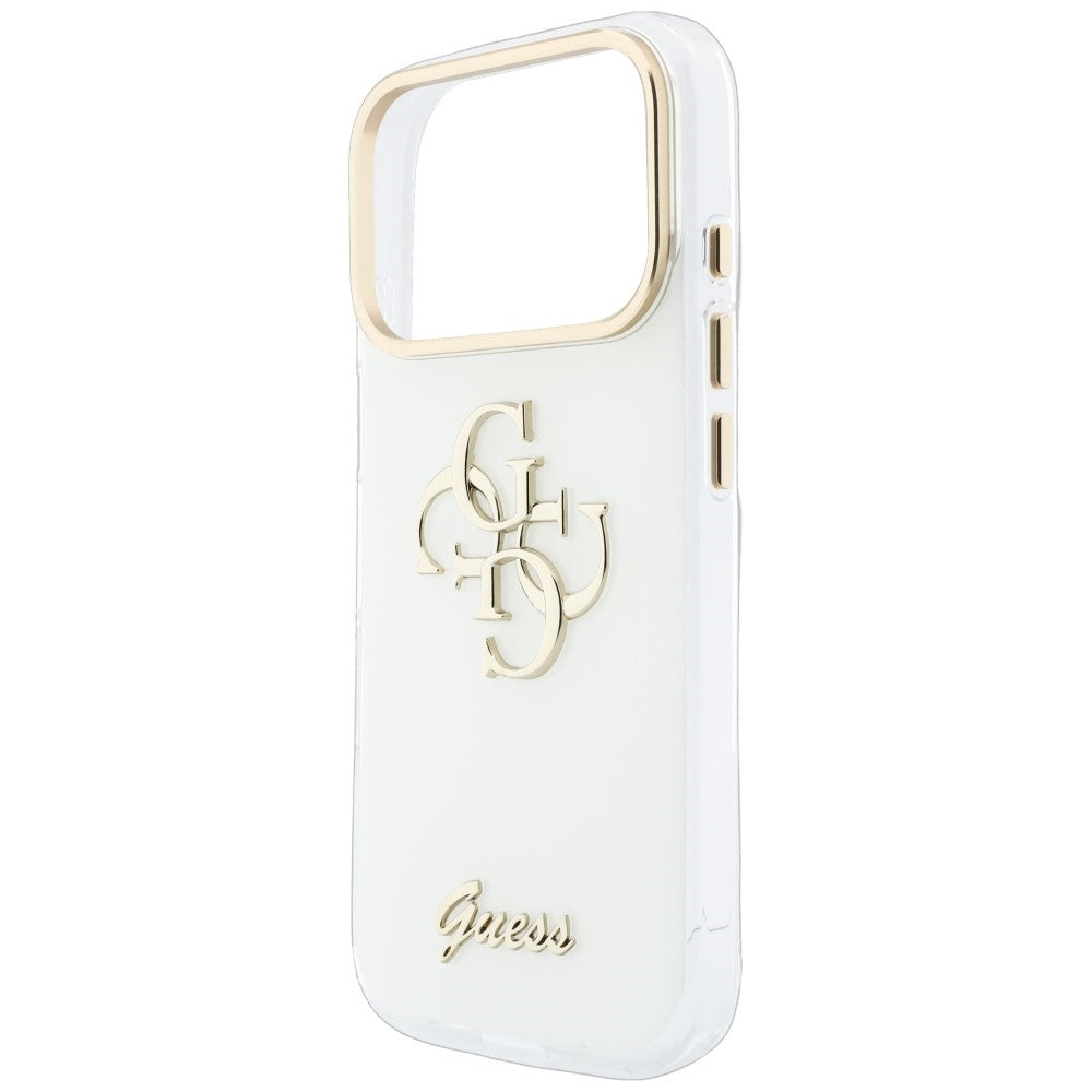 Pouzdro pro Apple iPhone 18 Pro Max / 17 Pro Max, Guess, IML 4G Metal Script, Bílé