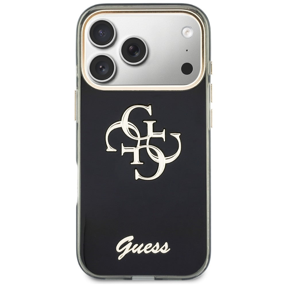 Pouzdro pro Apple iPhone 18 Pro Max / 17 Pro Max, Guess, IML 4G Metal Script, Černé