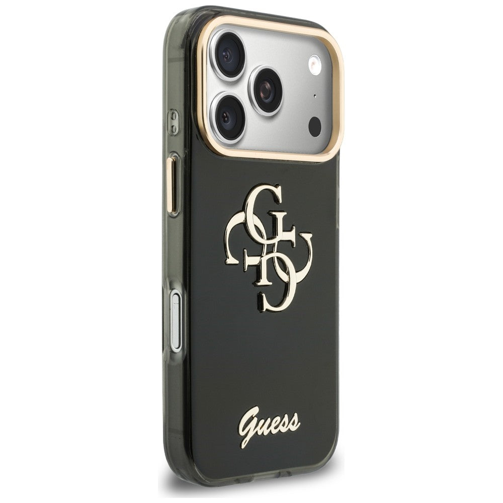 Pouzdro pro Apple iPhone 18 Pro Max / 17 Pro Max, Guess, IML 4G Metal Script, Černé