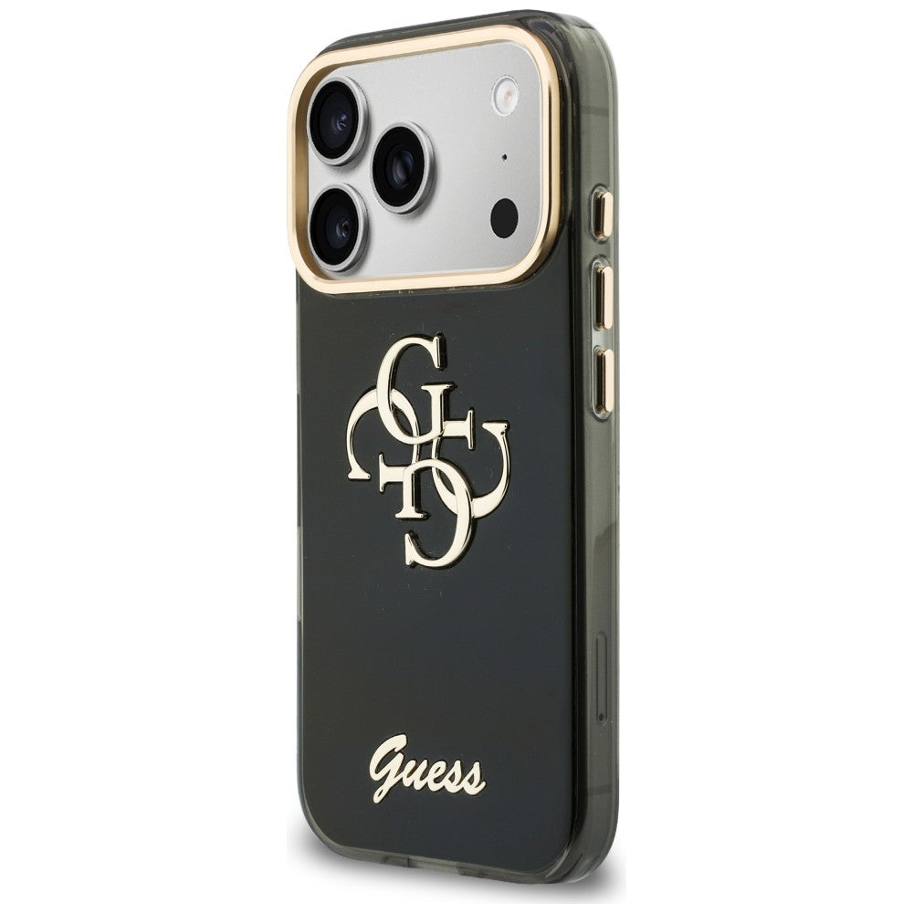 Pouzdro pro Apple iPhone 18 Pro Max / 17 Pro Max, Guess, IML 4G Metal Script, Černé