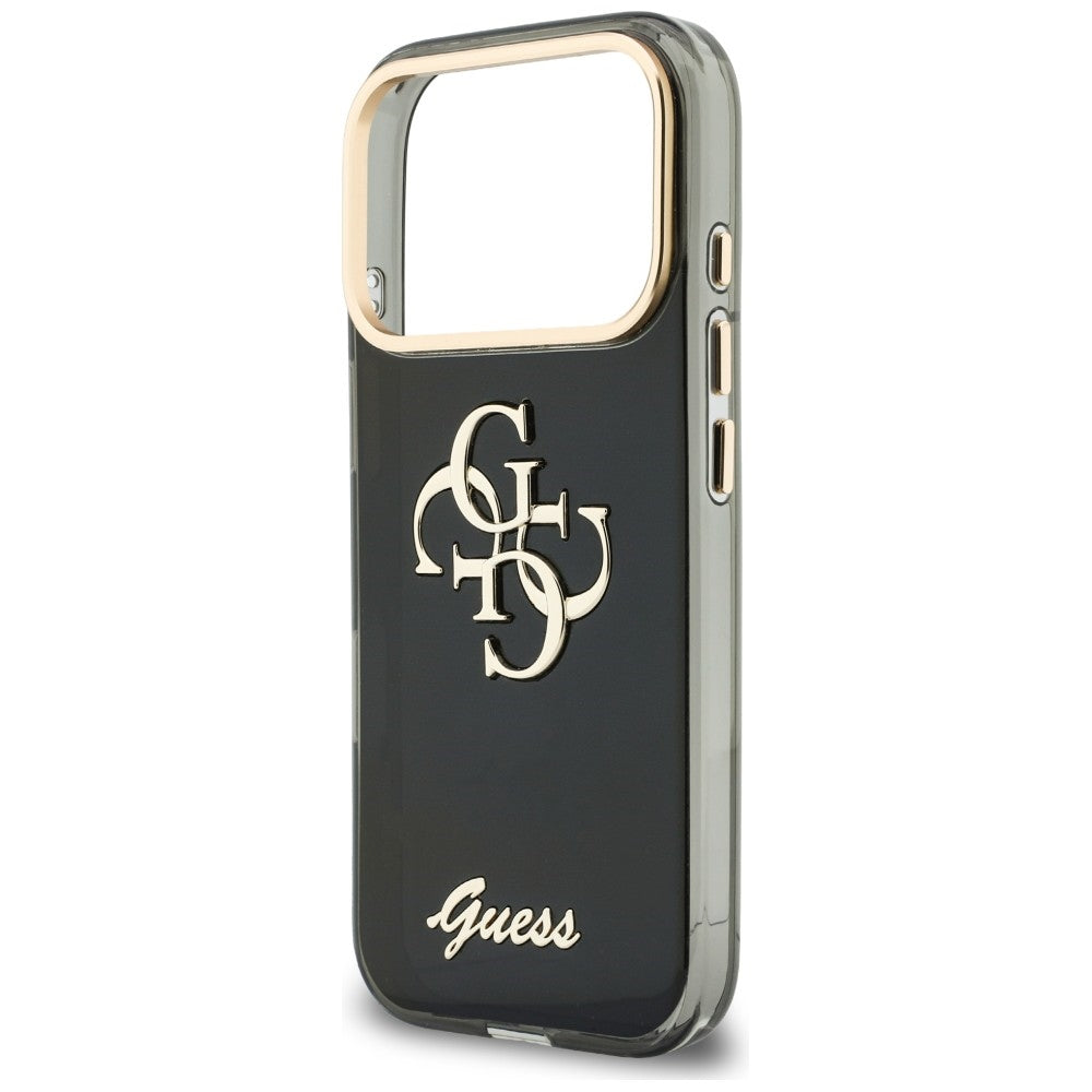 Pouzdro pro Apple iPhone 18 Pro Max / 17 Pro Max, Guess, IML 4G Metal Script, Černé