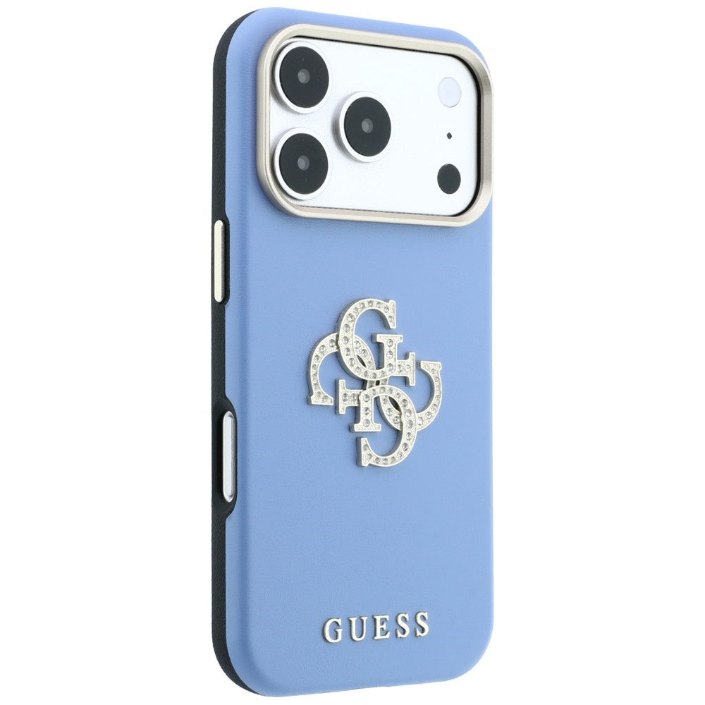 Pouzdro pro Apple iPhone 18 Pro Max / 17 Pro Max, Guess, Smooth Big Strass Logo, modré