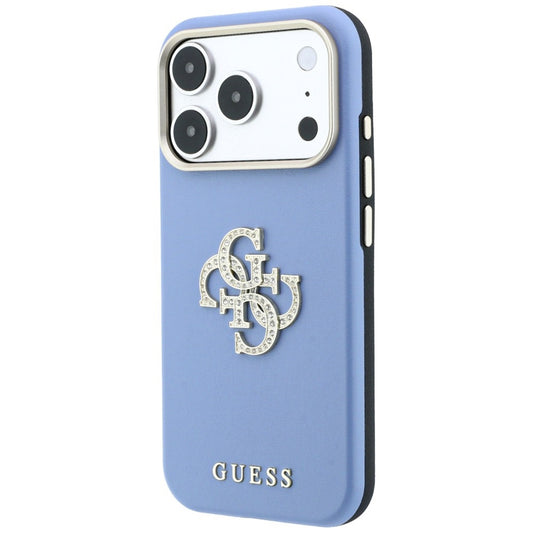 Pouzdro pro Apple iPhone 18 Pro Max / 17 Pro Max, Guess, Smooth Big Strass Logo, modré