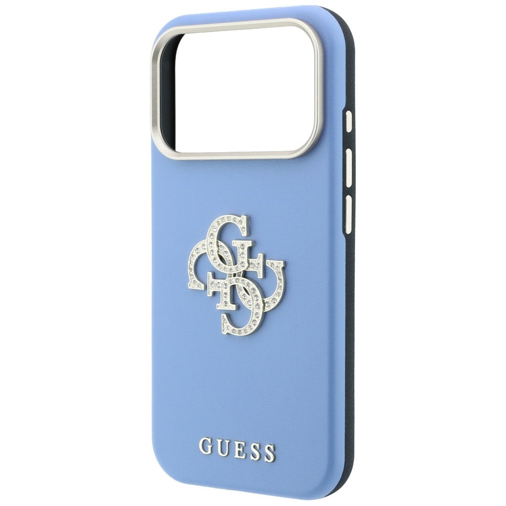 Pouzdro pro Apple iPhone 18 Pro Max / 17 Pro Max, Guess, Smooth Big Strass Logo, modré