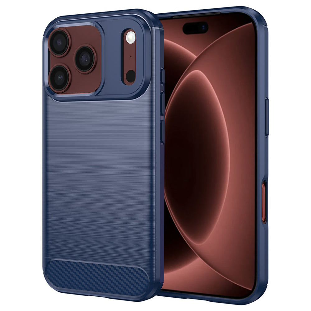 Pouzdro pro Apple iPhone 18 Pro Max / 17 Pro Max, Techsuit, Carbon, Modrá