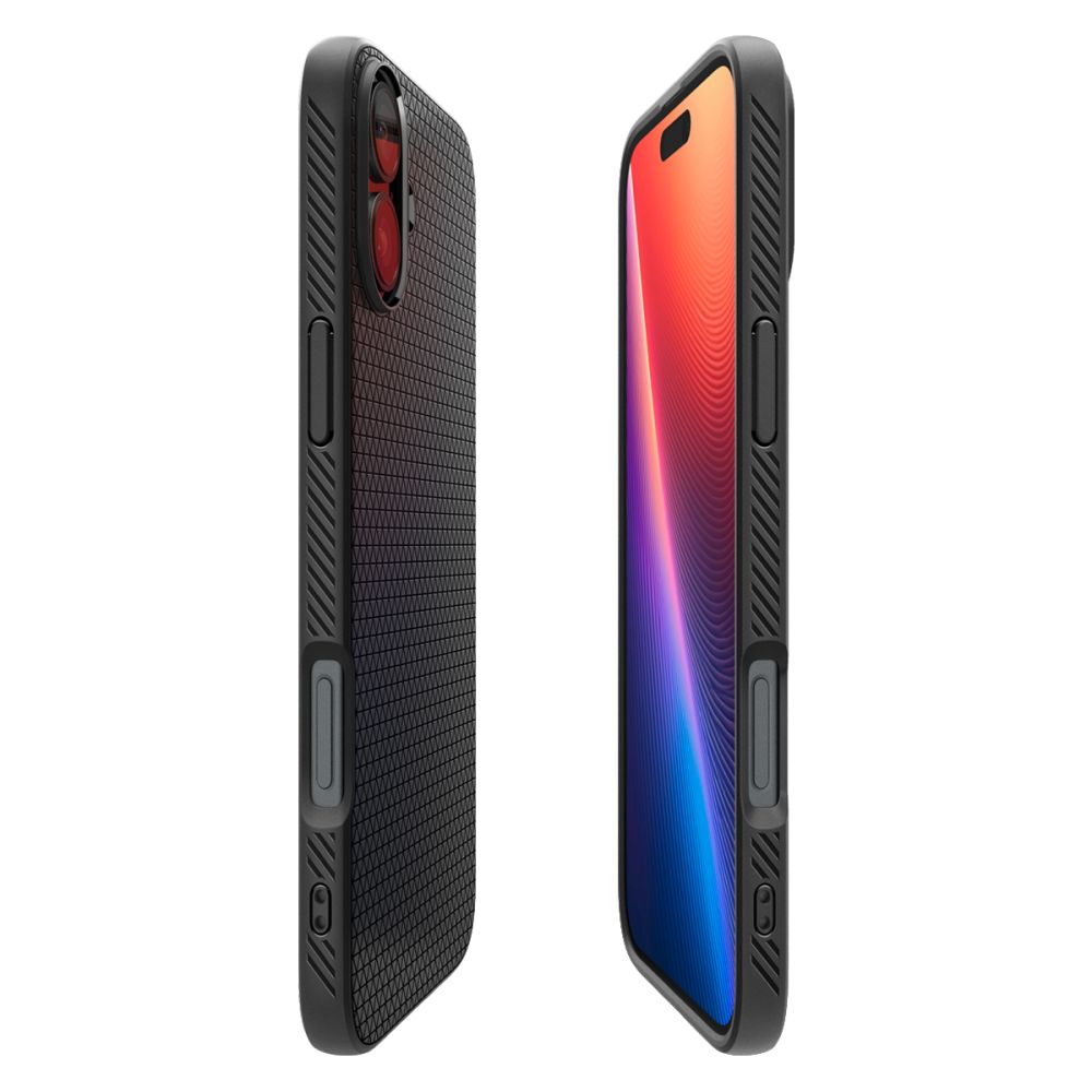 Pouzdro pro Apple iPhone 16, Spigen, Liquid Air, Matně černé ACS08194
