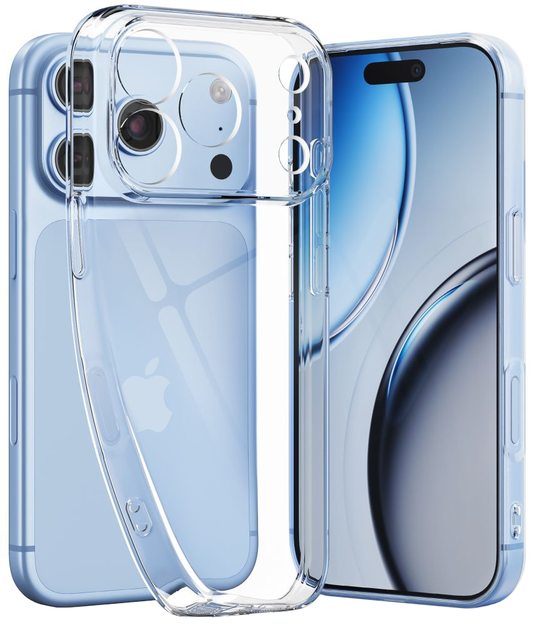 Pouzdro pro Apple iPhone 18 Pro / 17 Pro, Tech-Protect, Flexair s ochranou obrazovky, průhledné