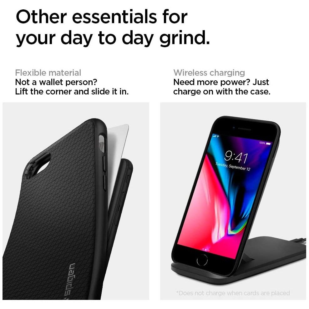 Pouzdro pro Apple iPhone SE (2022) / SE (2020) / 8 / 7, Spigen, Liquid Air, Černá 042CS20511