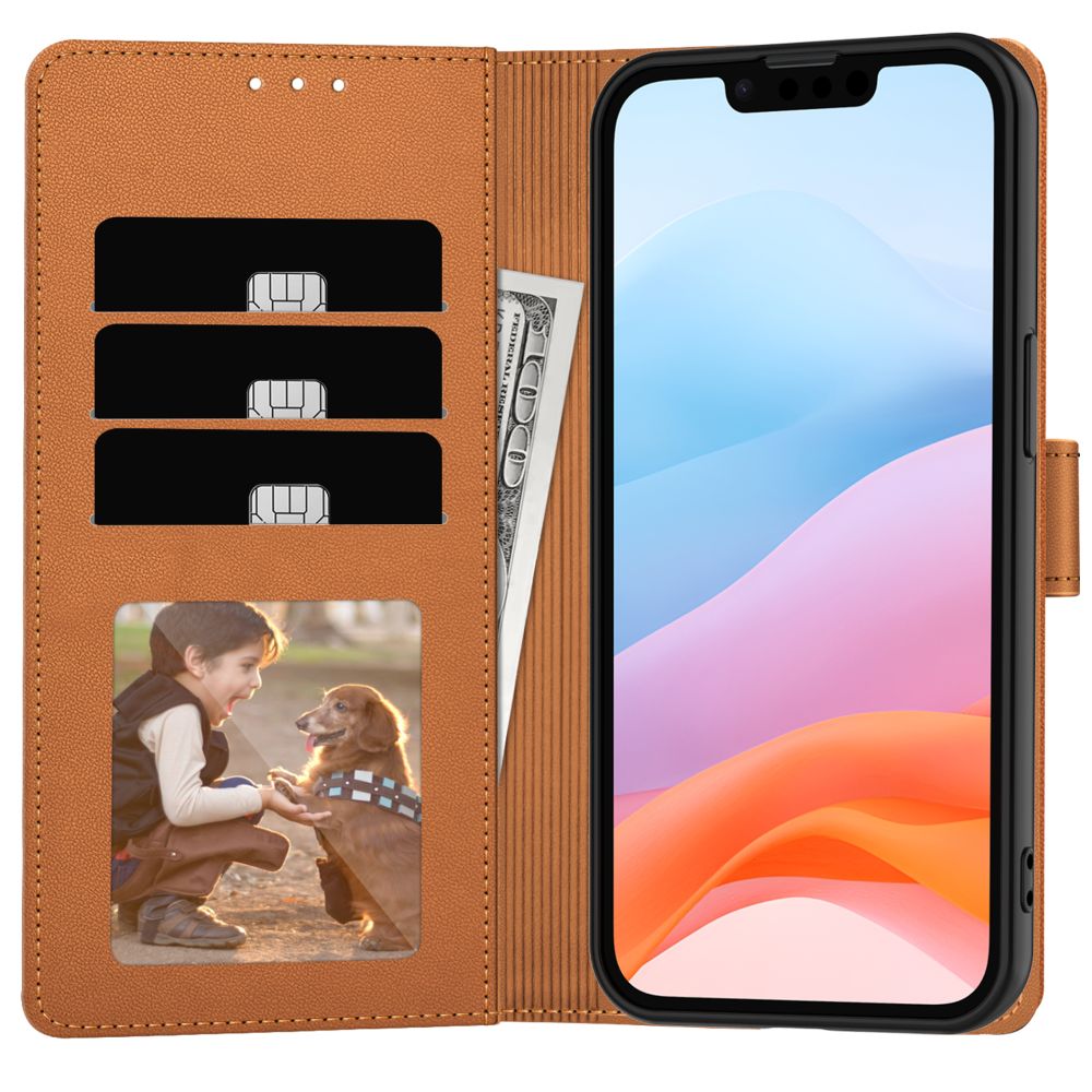 Pouzdro pro Apple iPhone 17e / 16e, Tech-Protect, Wallet, Hnědá