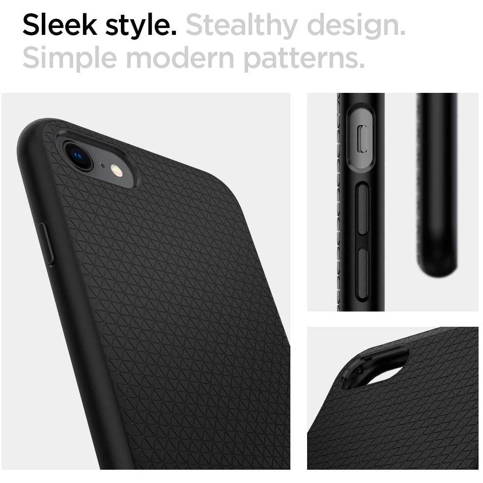 Pouzdro pro Apple iPhone SE (2022) / SE (2020) / 8 / 7, Spigen, Liquid Air, Černá 042CS20511
