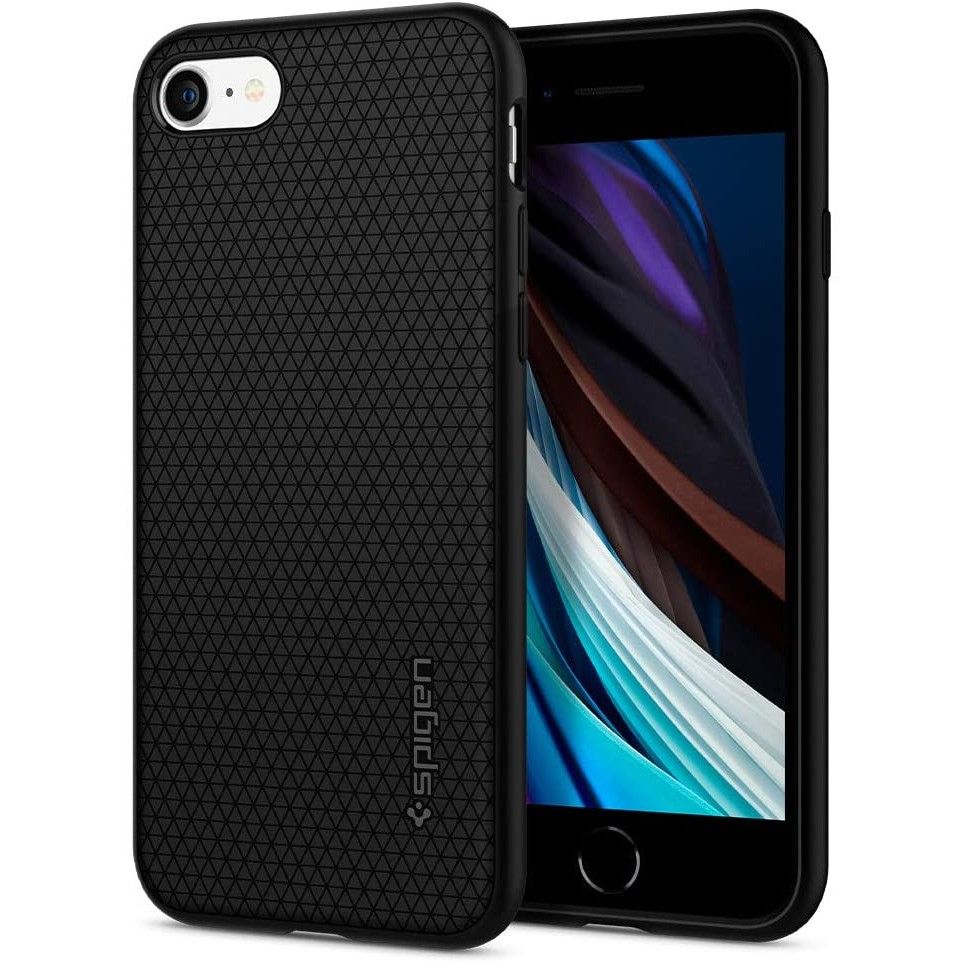 Pouzdro pro Apple iPhone SE (2022) / SE (2020) / 8 / 7, Spigen, Liquid Air, Černá 042CS20511