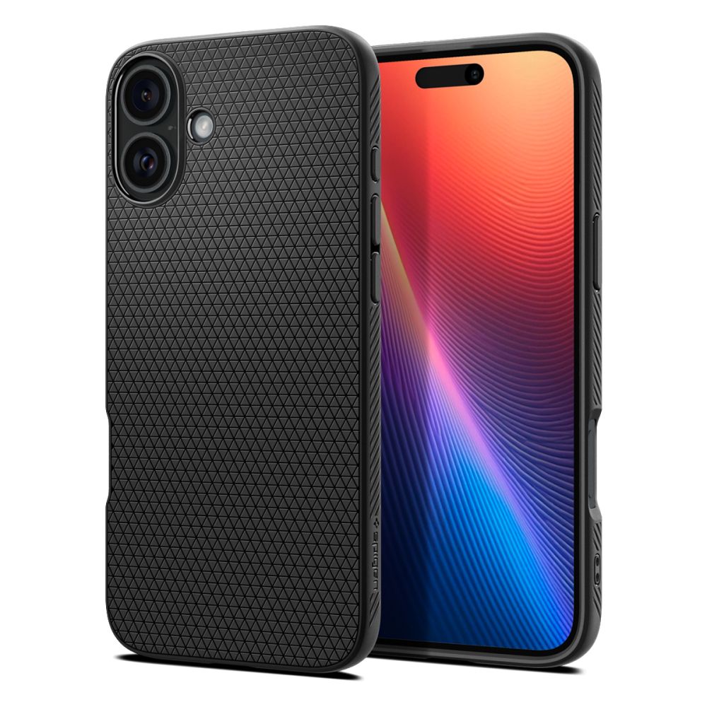 Pouzdro pro Apple iPhone 16, Spigen, Liquid Air, Matně černé ACS08194