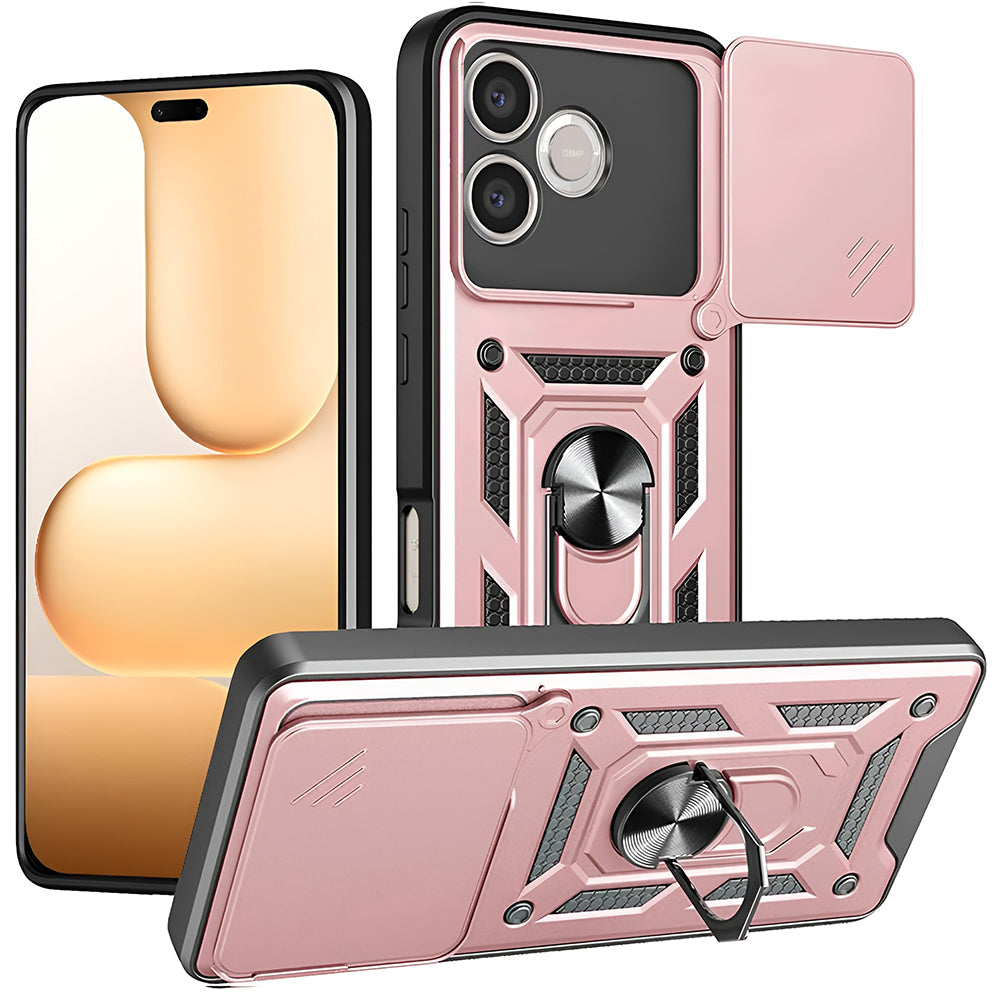 Pouzdro pro Honor 600 Lite, Techsuit, CamShield, Růžové Zlato