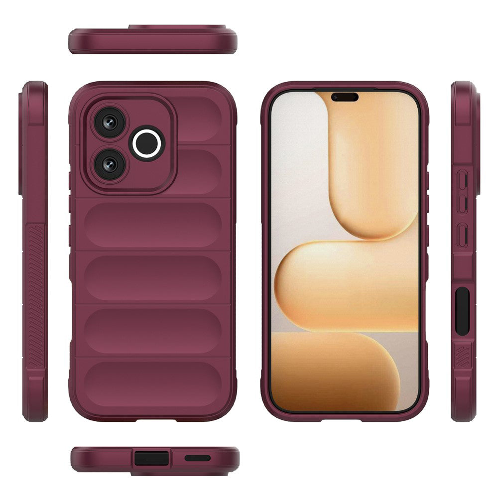 Pouzdro pro Honor 600 Lite, Techsuit, Magic Shield, Tmavě červená