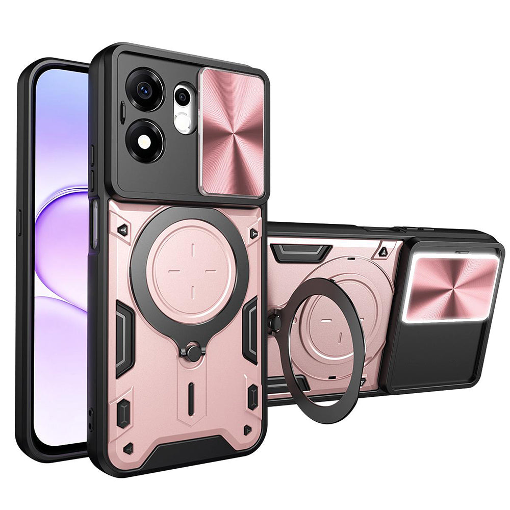 Pouzdro pro Honor 600 Smart, Techsuit, CamGuard Pro, Růžově zlaté