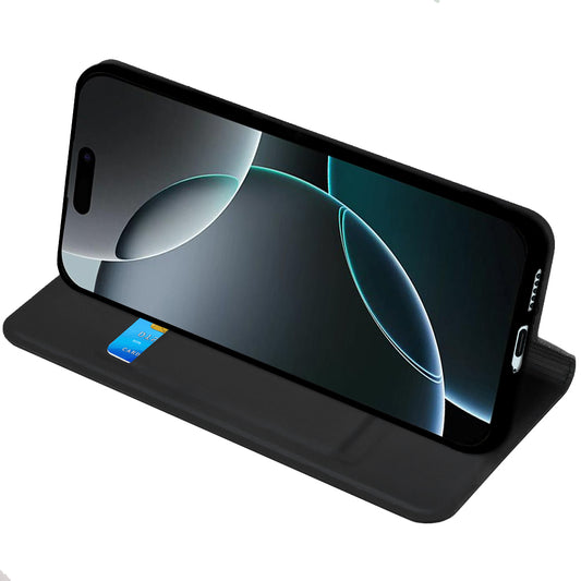 Case for Honor 600 Smart, Techsuit, Magskin Book, Black