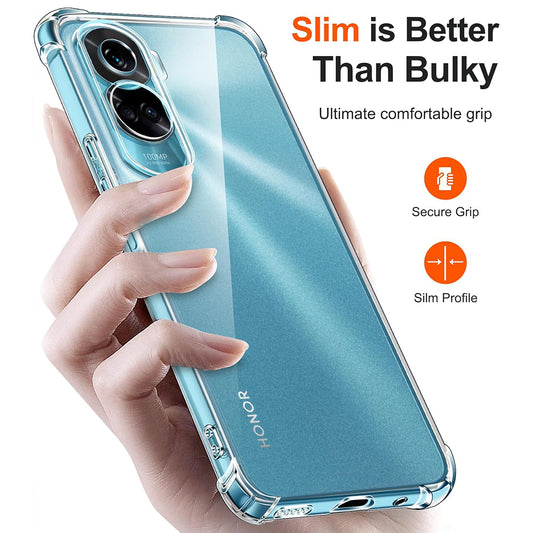 Case for Honor 90 Lite, Techsuit, Shockproof Clear, Transparent