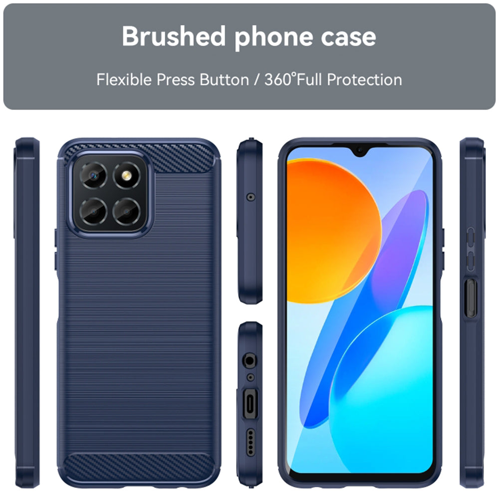 Case for Honor Magic6 Lite, Techsuit, Carbon, Blue