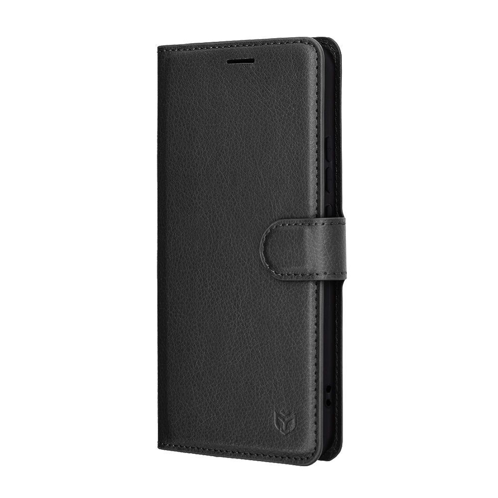 Pouzdro pro Honor Magic8 Lite, Techsuit, Leather Folio, Černá
