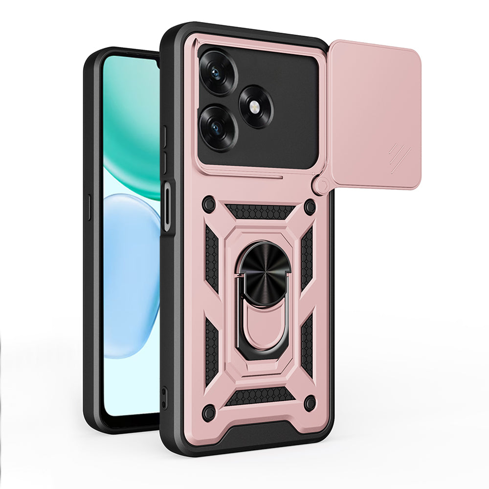 Pouzdro pro Honor X5c Plus, Techsuit, CamShield, Růžové Zlato