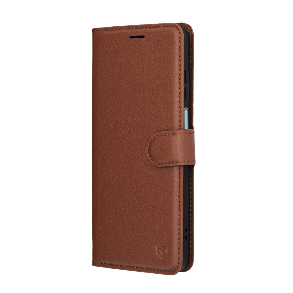 Pouzdro pro Honor X5c Plus, Techsuit, Leather Folio, Hnědá