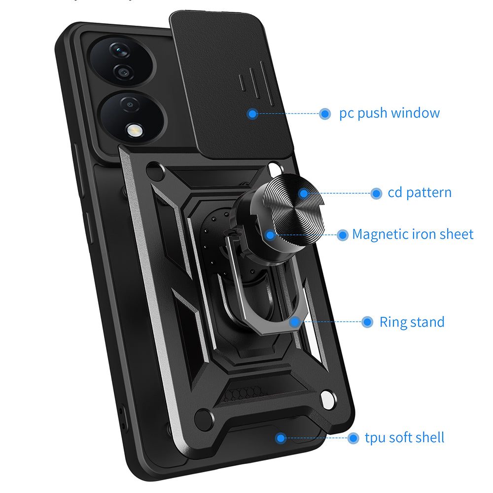 Pouzdro pro Honor X7b 5G / 90 Smart / X7b 4G, Techsuit, CamShield, Zelená