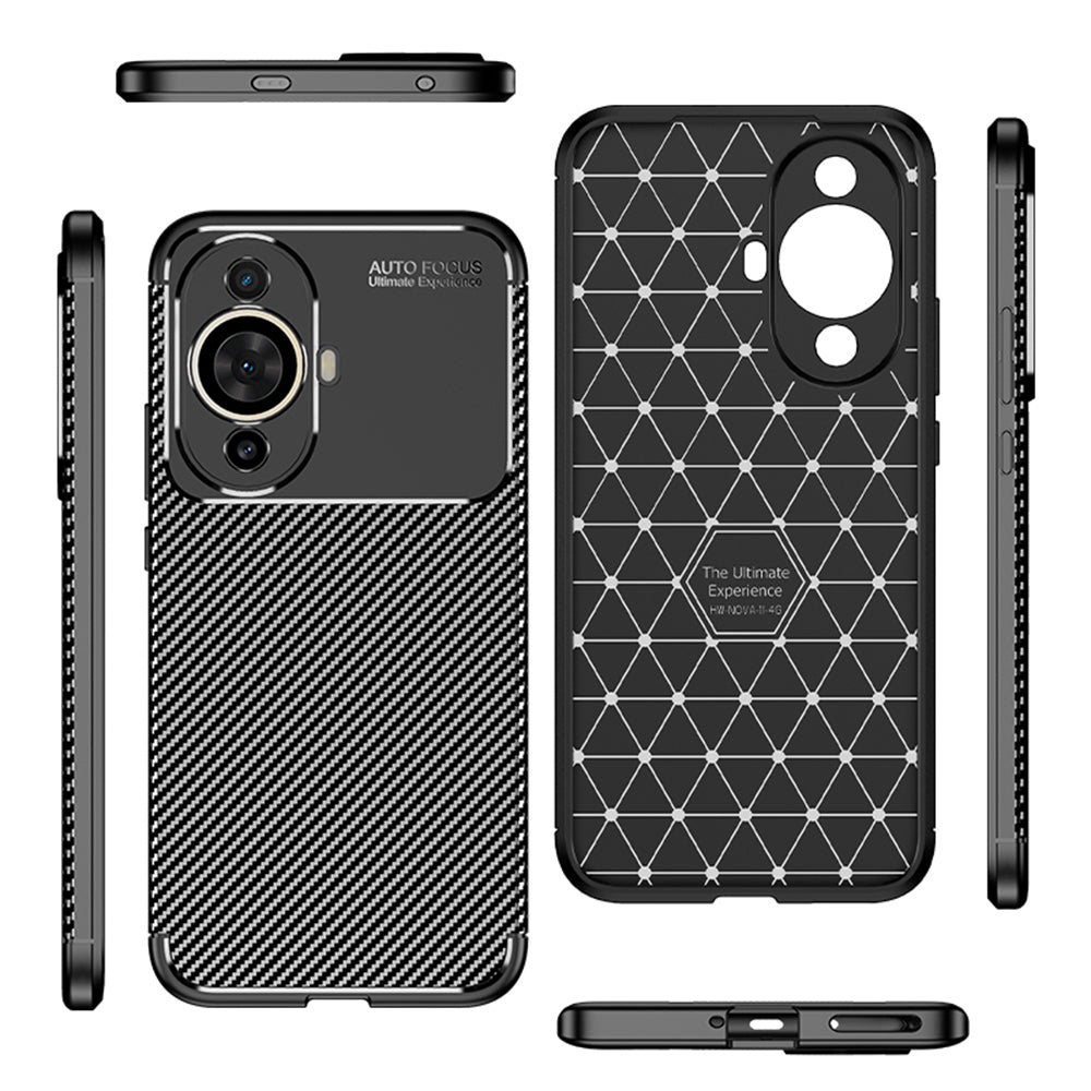 Pouzdro pro Huawei nova 12s / nova 11, Techsuit, CarbonFiber, Černá