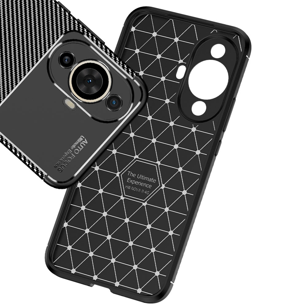 Pouzdro pro Huawei nova 12s / nova 11, Techsuit, CarbonFiber, Černá