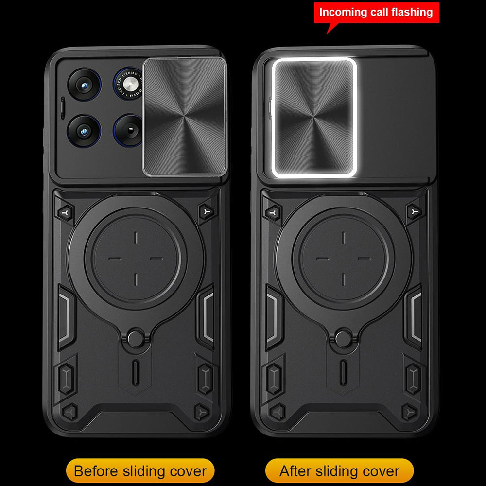 Pouzdro pro Motorola Edge 70 Fusion, Techsuit, CamGuard Pro, Růžovo-zlaté
