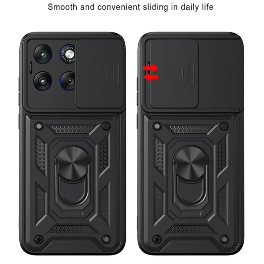 Pouzdro pro Motorola Edge 70 Fusion, Techsuit, CamShield, Růžovo-zlaté