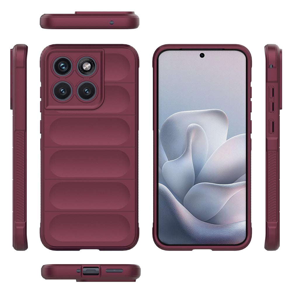 Pouzdro pro Motorola Edge 70 Fusion, Techsuit, Magic Shield, Tmavě červená