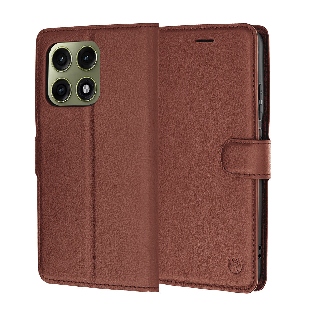 Pouzdro pro Motorola Edge 70 Pro, Techsuit, kožené folio, hnědé