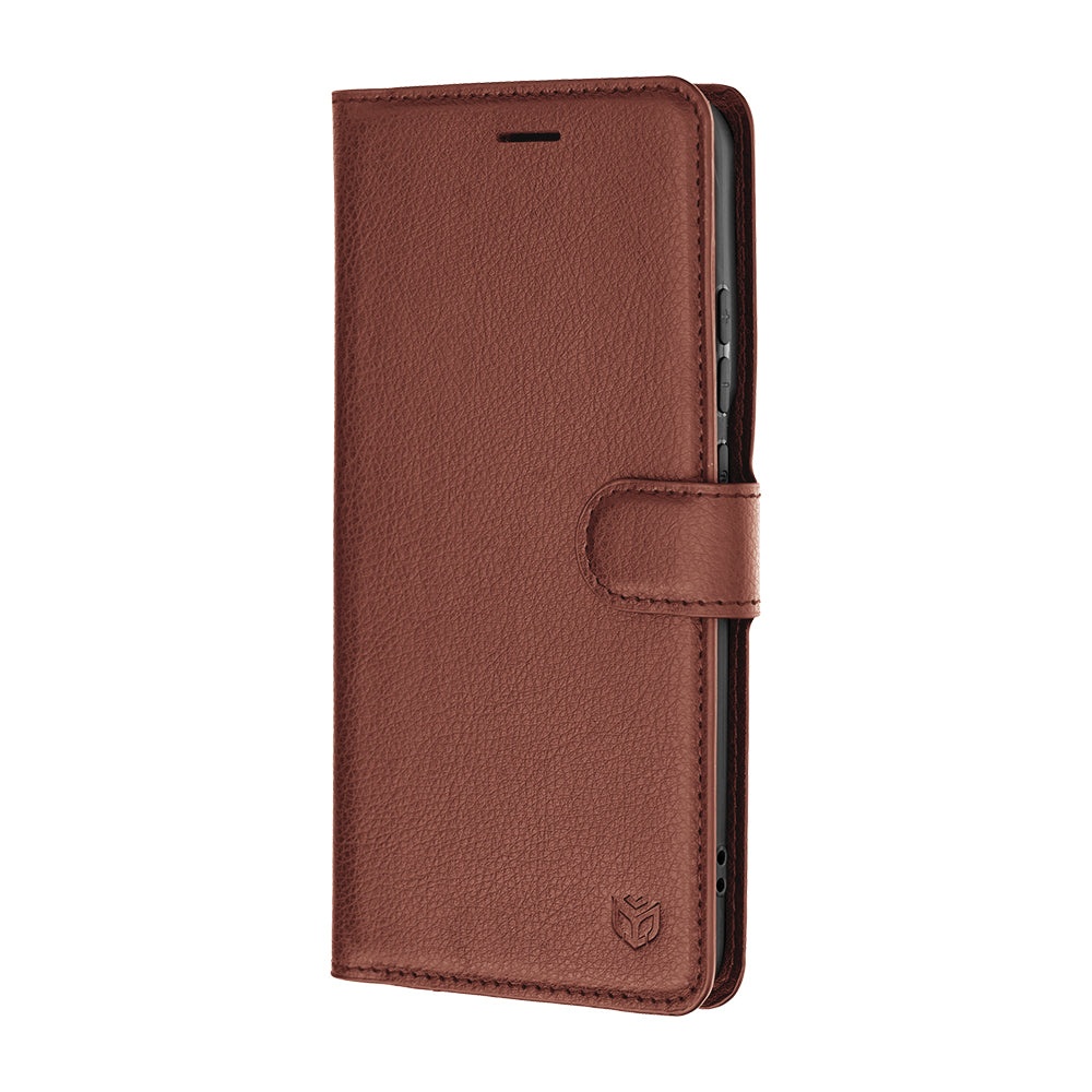 Pouzdro pro Motorola Edge 70 Pro, Techsuit, kožené folio, hnědé