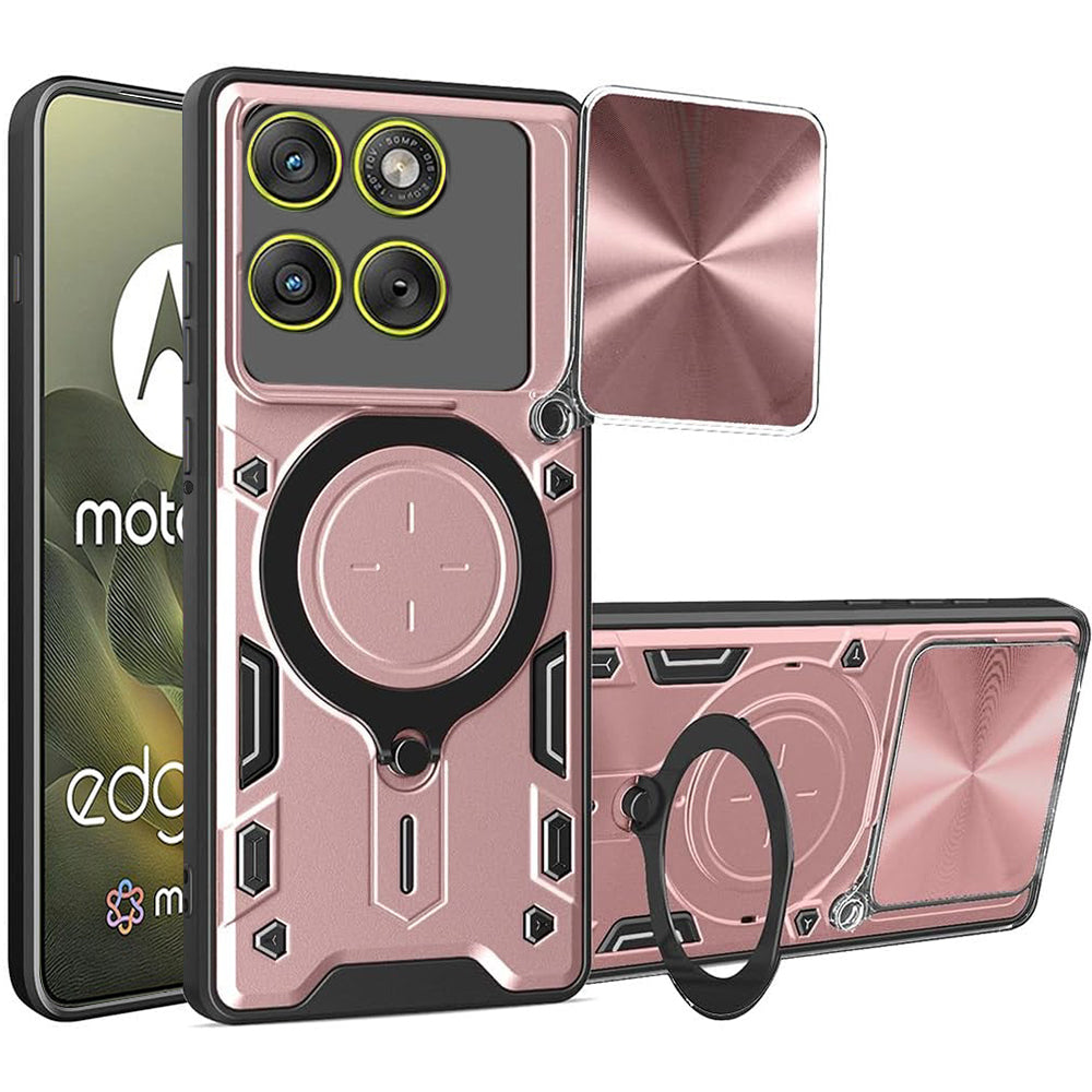Pouzdro pro Motorola Edge 70, Techsuit, CamGuard Pro, Růžové Zlato
