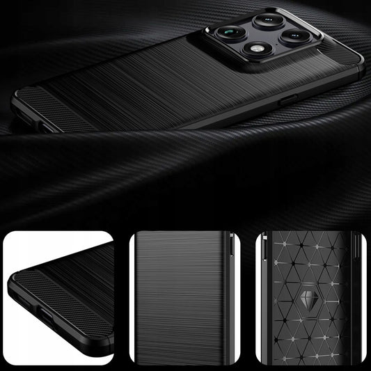 Pouzdro pro Motorola Edge 70 Ultra / Signature, Techsuit, Carbon, Černá